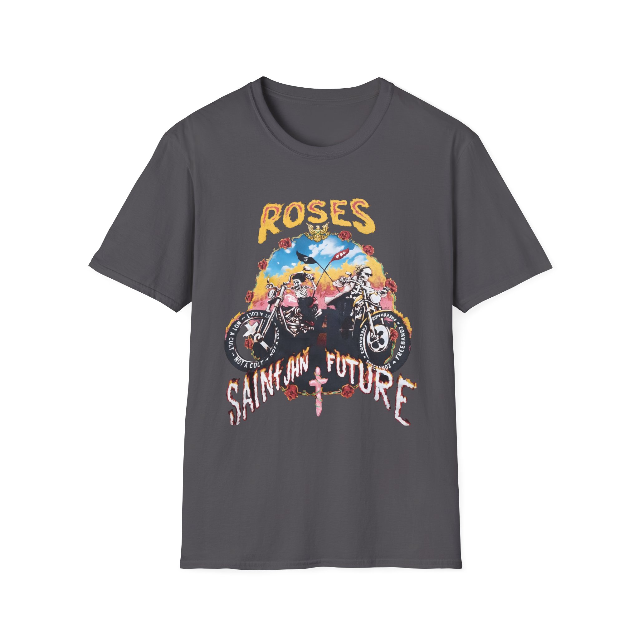 Saint Jhn Not a Cult X Freebandz Roses Unisex Softstyle T-Shirt