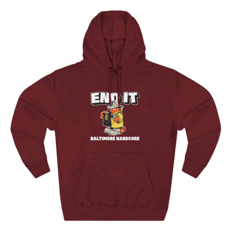 End It Baltimore Hardcore Three-Panel Fleece Hoodie
