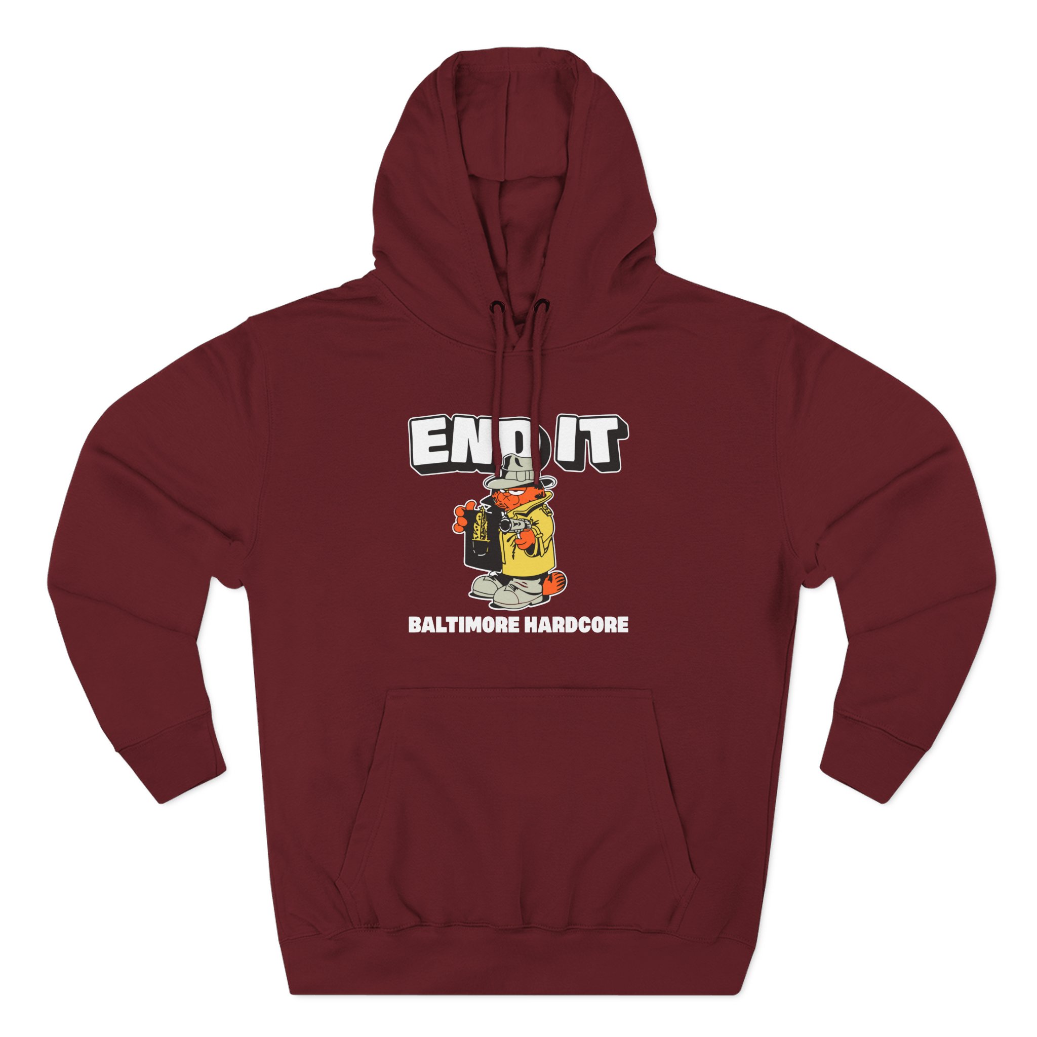 End It Baltimore Hardcore Three-Panel Fleece Hoodie