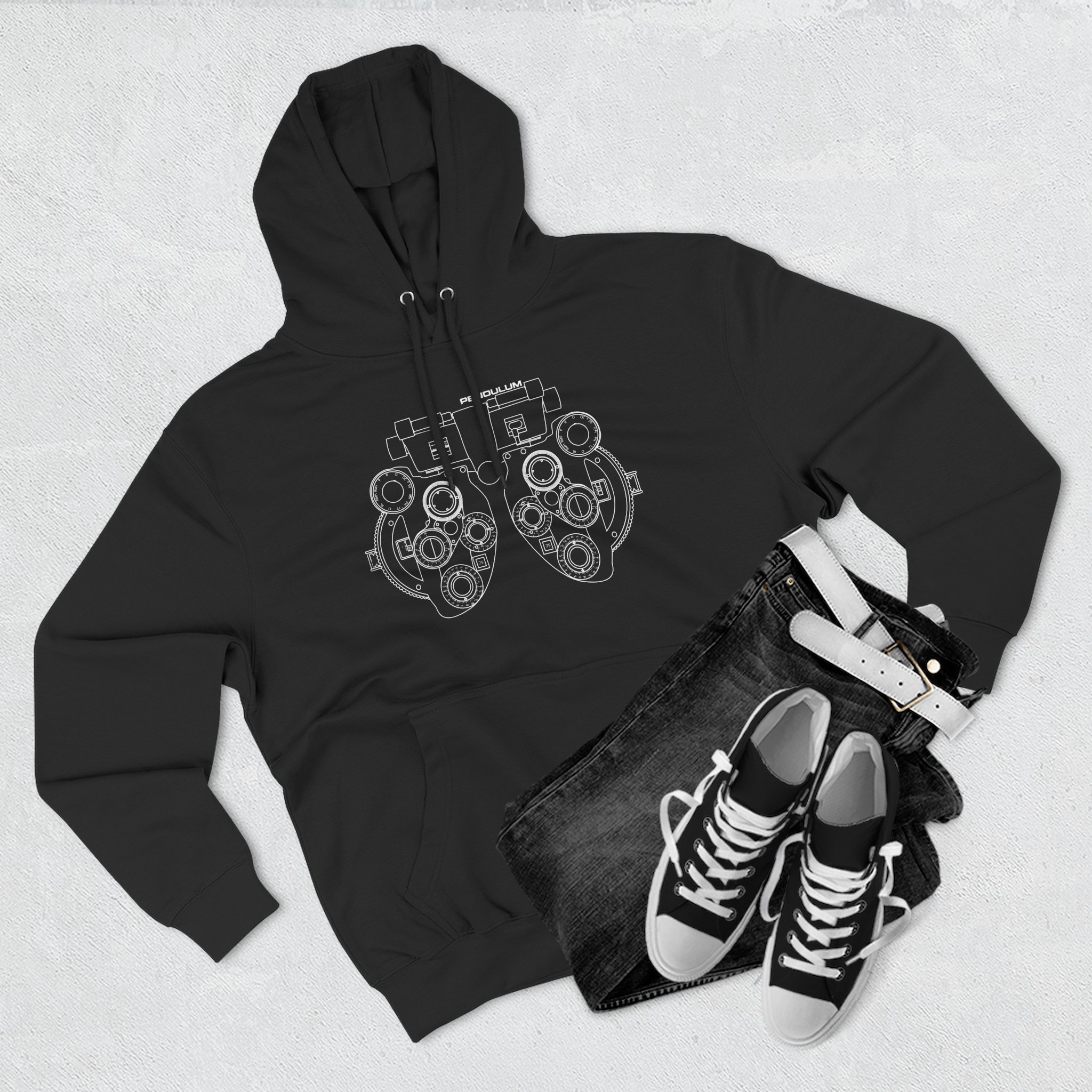 Pendulum Optical Three-Panel Fleece Hoodie