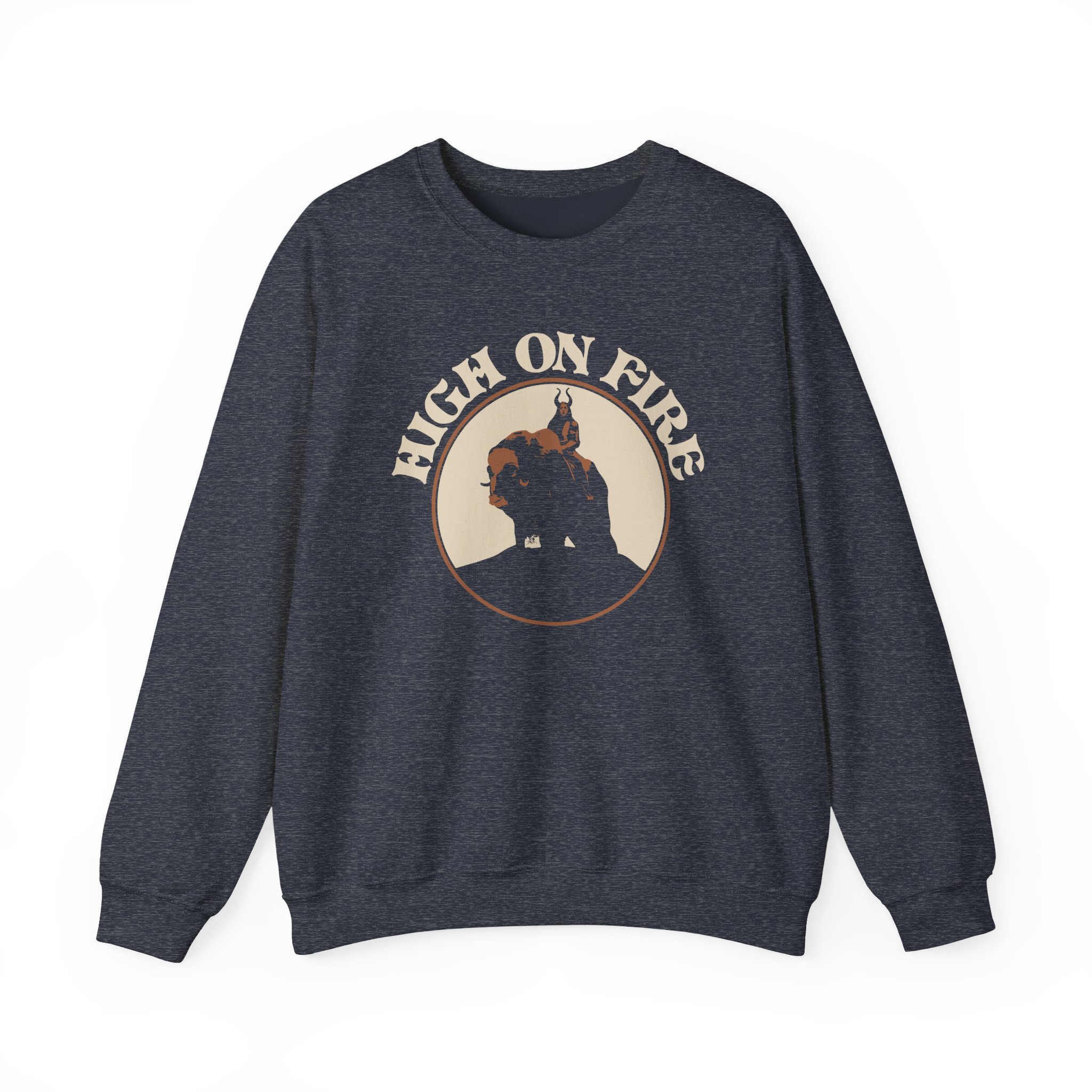 High on Fire Musk Ox Rider Unisex Heavy Blendâ„¢ Crewneck Sweatshirt