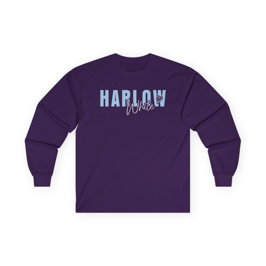 Harlow and Popcorn White Unisex Ultra Cotton Long Sleeve Tee