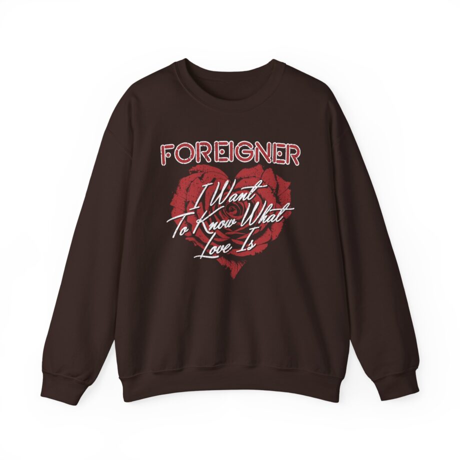 Foreigner Rose Heart Unisex Heavy Blend™ Crewneck Sweatshirt