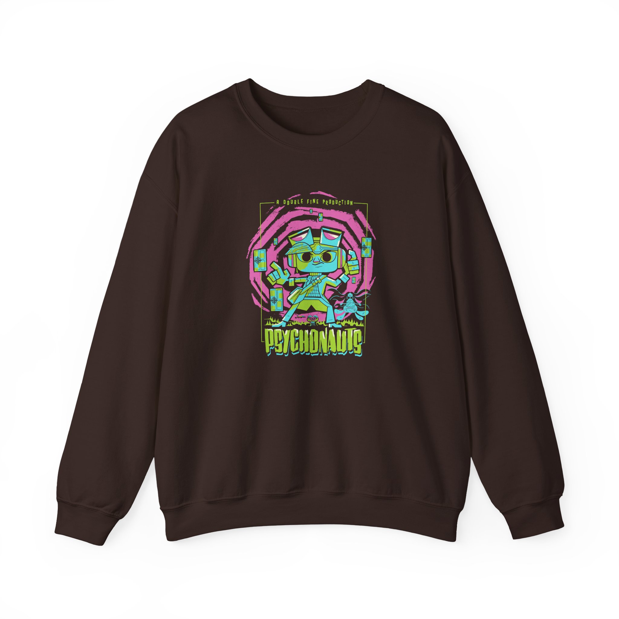 Double Fine Psychic Mystery Unisex Heavy Blendâ„¢ Crewneck Sweatshirt