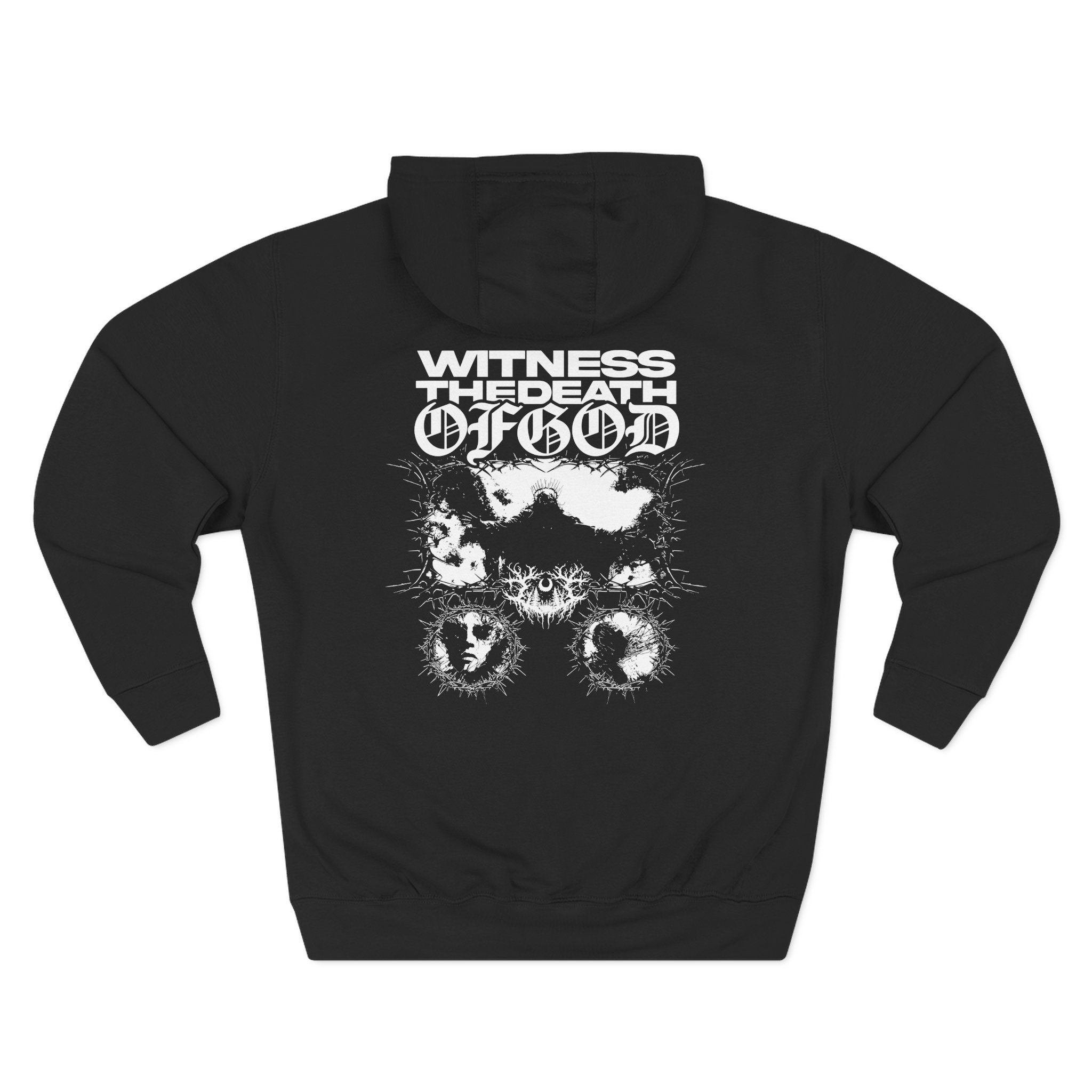 Boundaries Witness The death Of god Three-Panel Fleece Hoodie