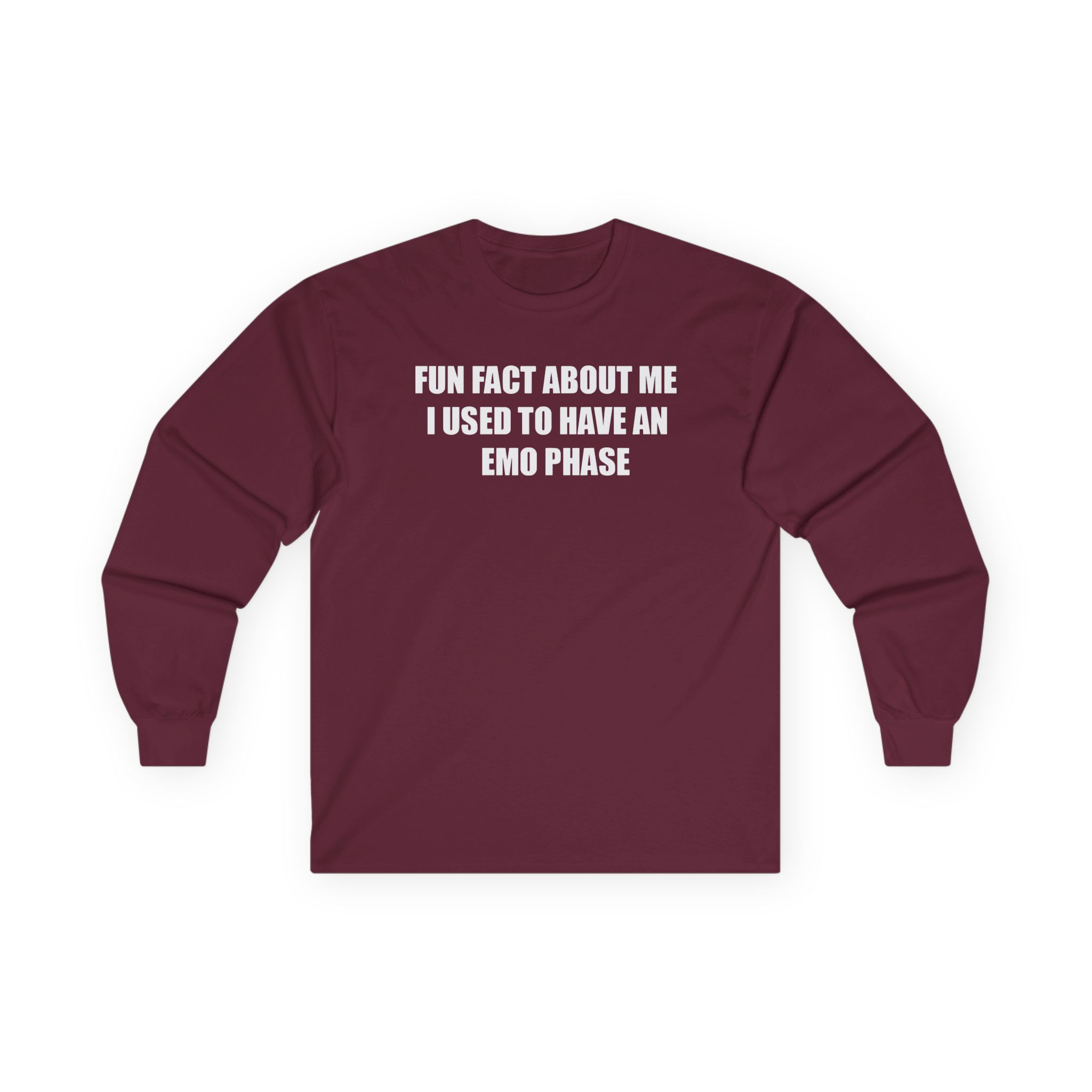 Jake & Johnnie Fun Fact About Me I Used to Have an Emo Phase Unisex Ultra Cotton Long Sleeve Tee