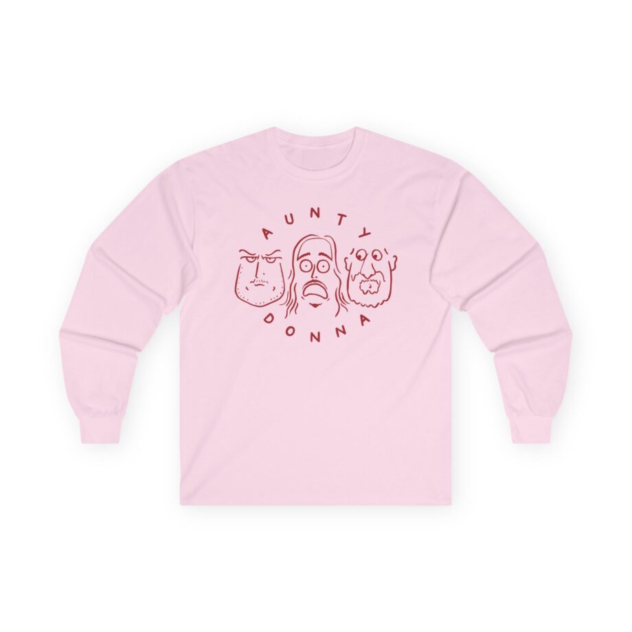 Aunty Donna White Faces Unisex Ultra Cotton Long Sleeve Tee