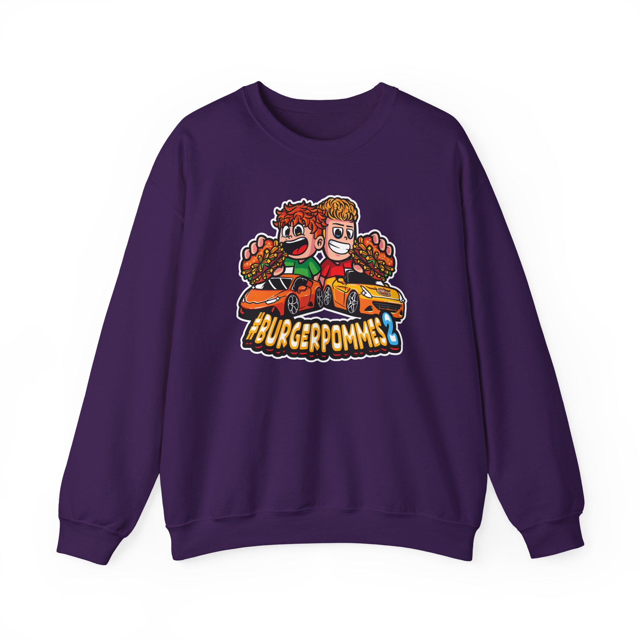 Burger Pommes Unisex Heavy Blendâ„¢ Crewneck Sweatshirt