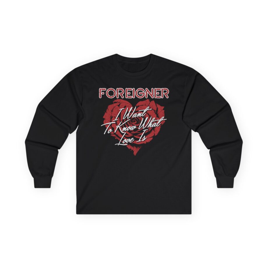 Foreigner Rose Heart Unisex Ultra Cotton Long Sleeve Tee