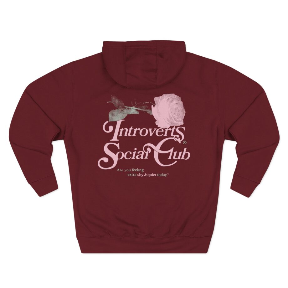 Kallmekris Introverts Social Club Three-Panel Fleece Hoodie