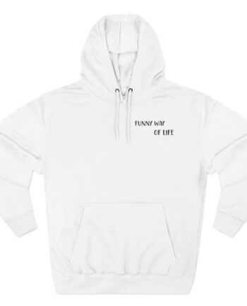 Riderkoo Funny Way of Life Three-Panel Fleece Hoodie