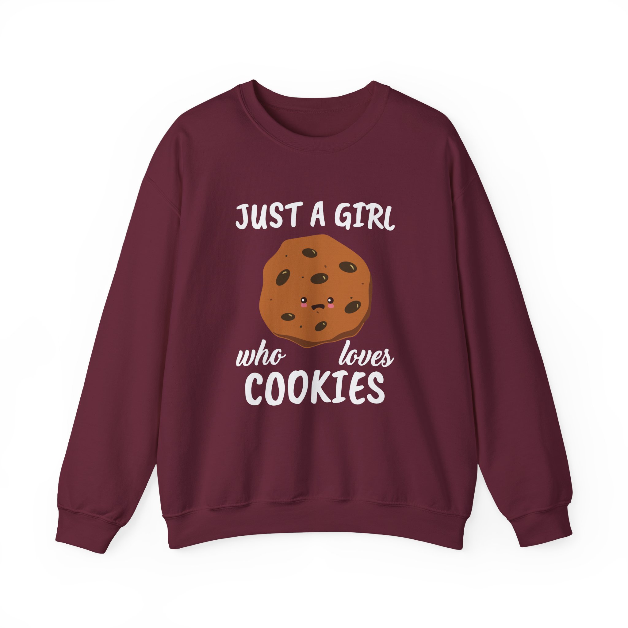 Cookieswirlc Just a Girl Who Loves Cookies Unisex Heavy Blendâ„¢ Crewneck Sweatshirt