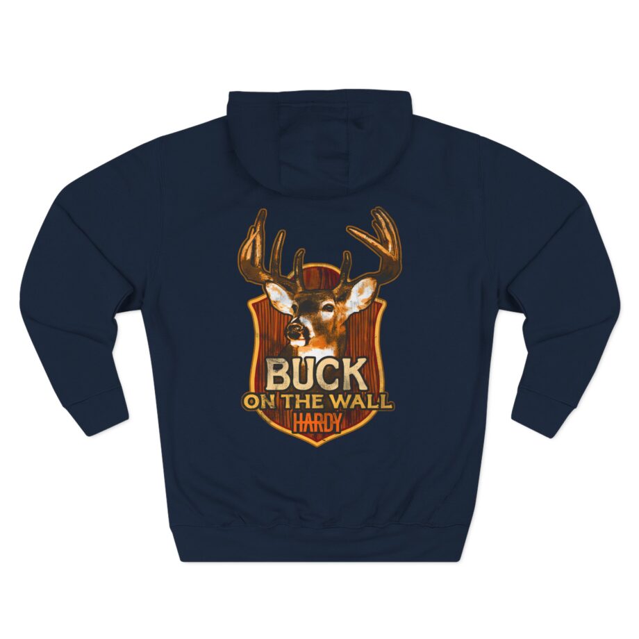 Hardy Buck on the Wall Three-Panel Fleece Hoodie
