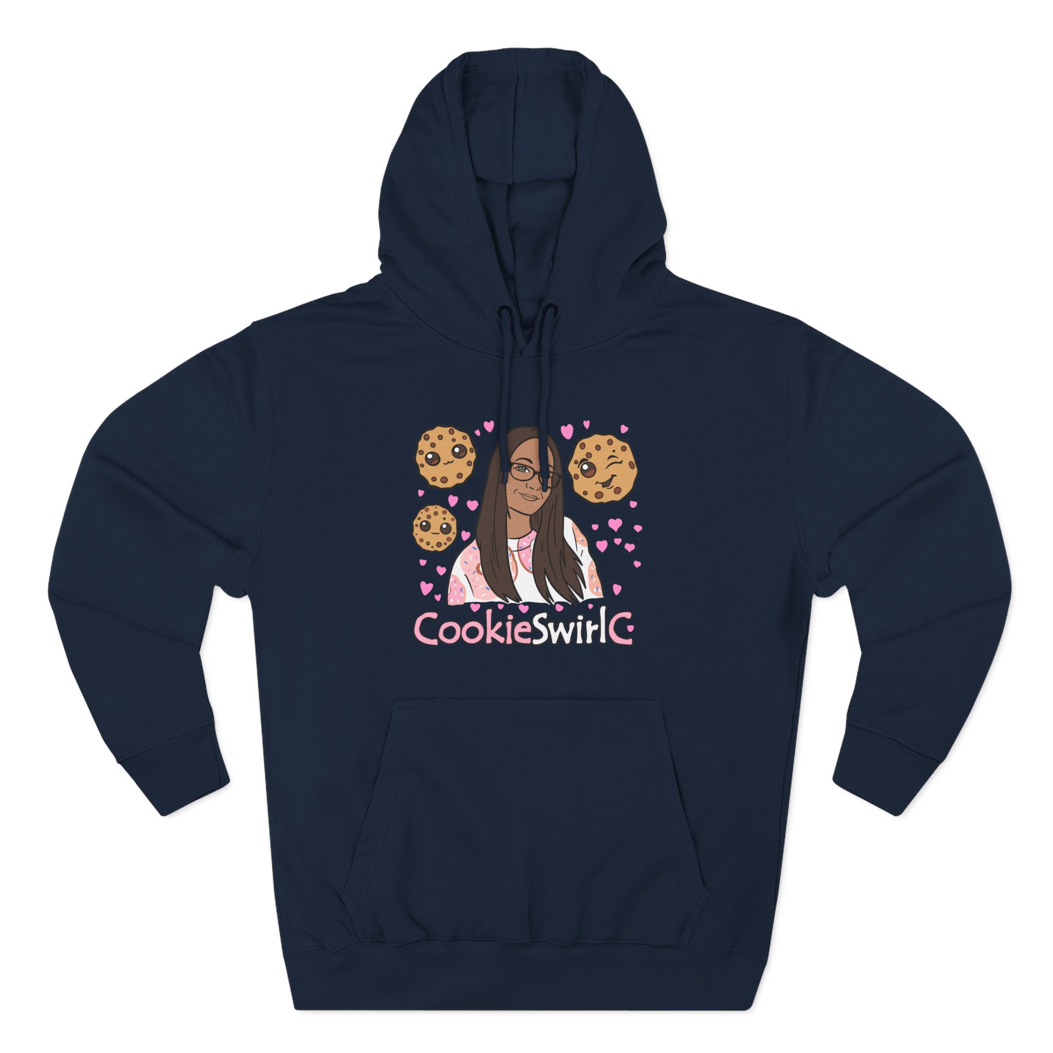 Cookieswirlc Three-Panel Fleece Hoodie