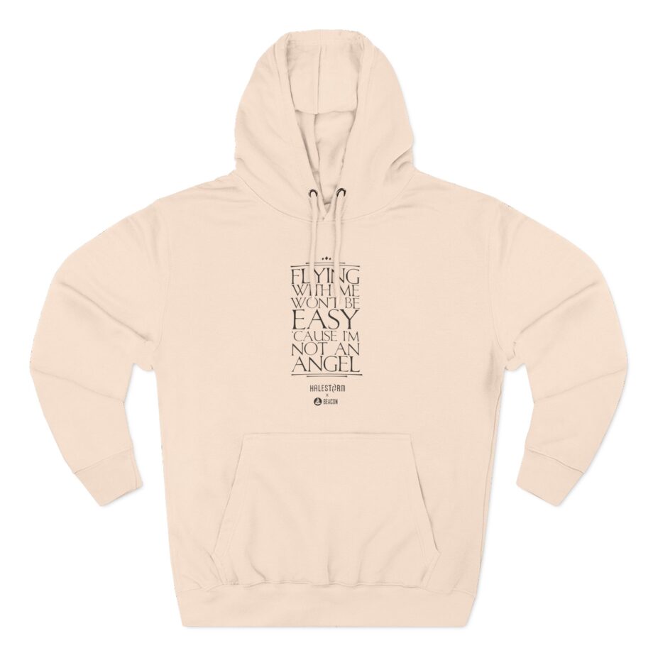 Halestorm Flying With Me Won't Be Easy 'cause I'm Not an Angel Three-Panel Fleece Hoodie