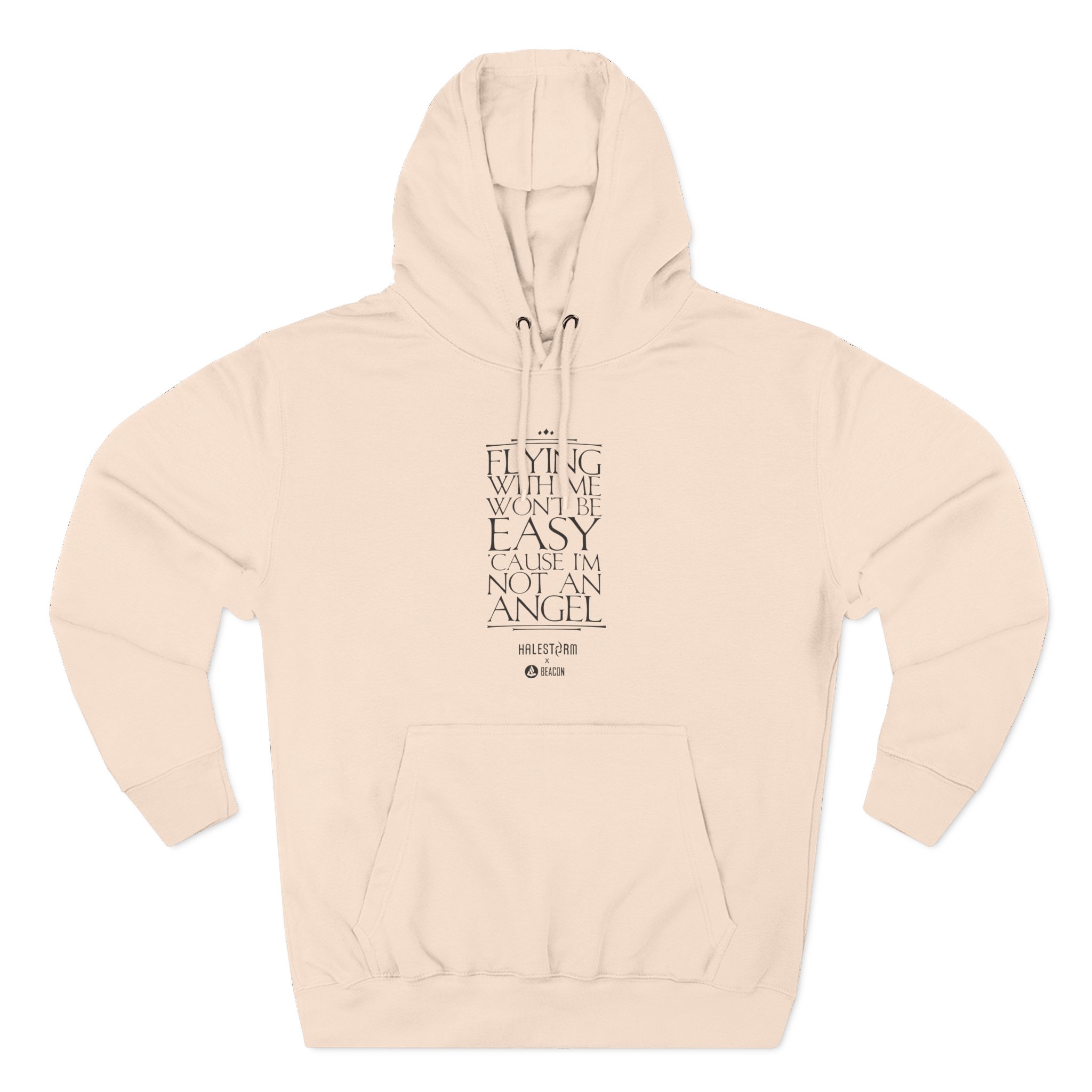 Halestorm Flying With Me Won't Be Easy 'cause I'm Not an Angel Three-Panel Fleece Hoodie