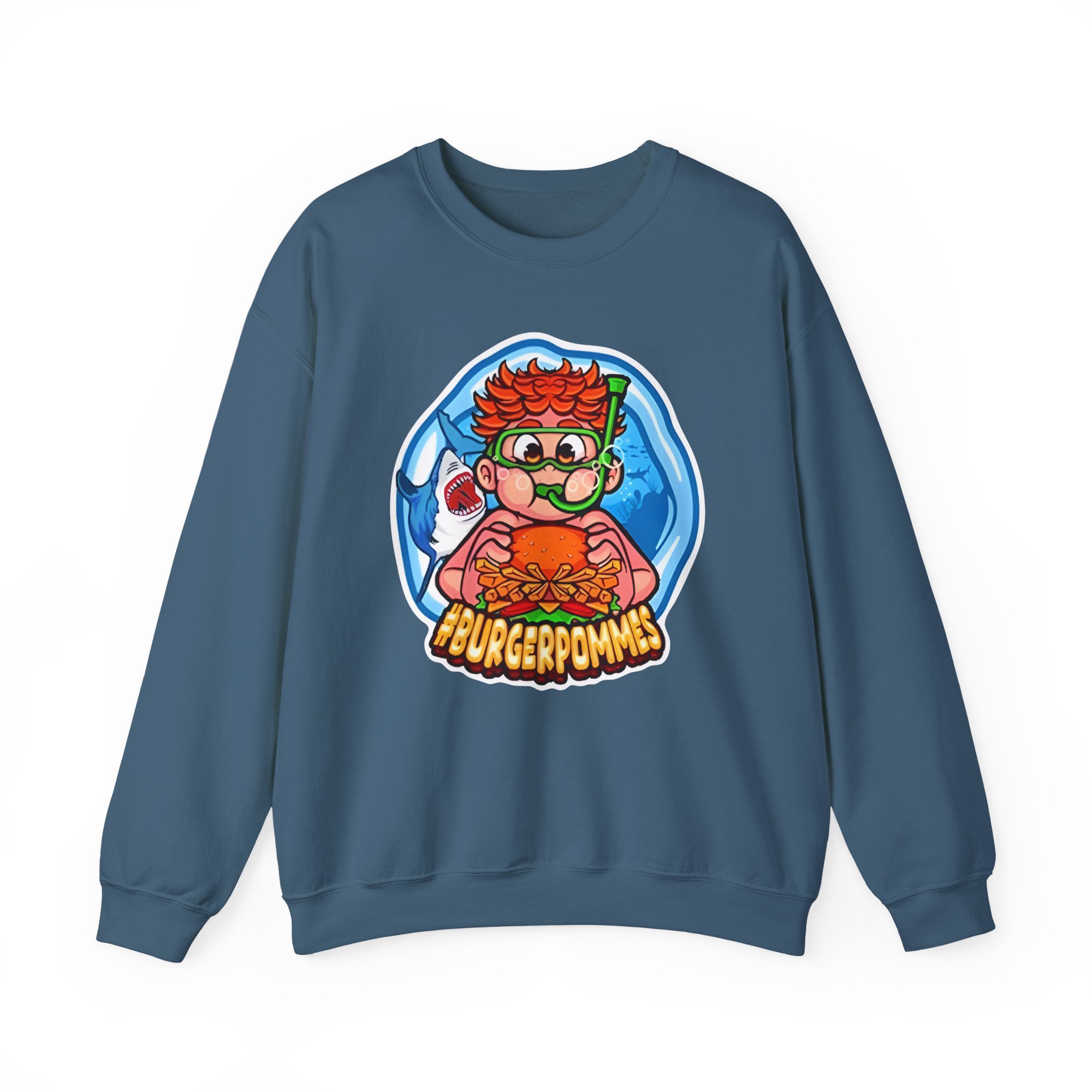 Burger Pommes Unisex Heavy Blendâ„¢ Crewneck Sweatshirt