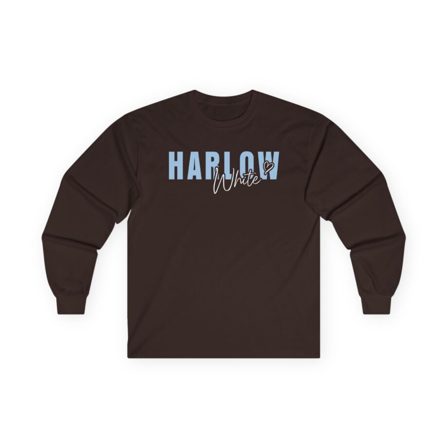 Harlow and Popcorn White Unisex Ultra Cotton Long Sleeve Tee