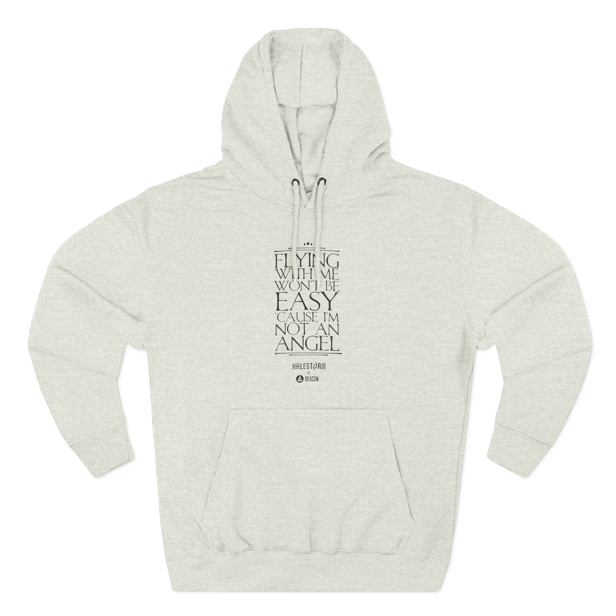 Halestorm Flying With Me Won't Be Easy 'cause I'm Not an Angel Three-Panel Fleece Hoodie