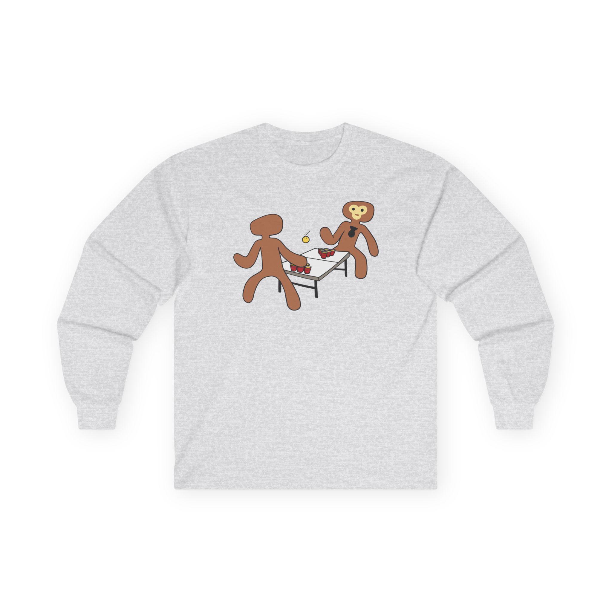 Spoonkidv Monke Pong Unisex Ultra Cotton Long Sleeve Tee