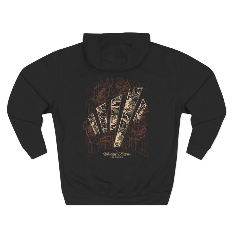 Max Holloway Undeniable Burgundy Three-Panel Fleece Hoodie