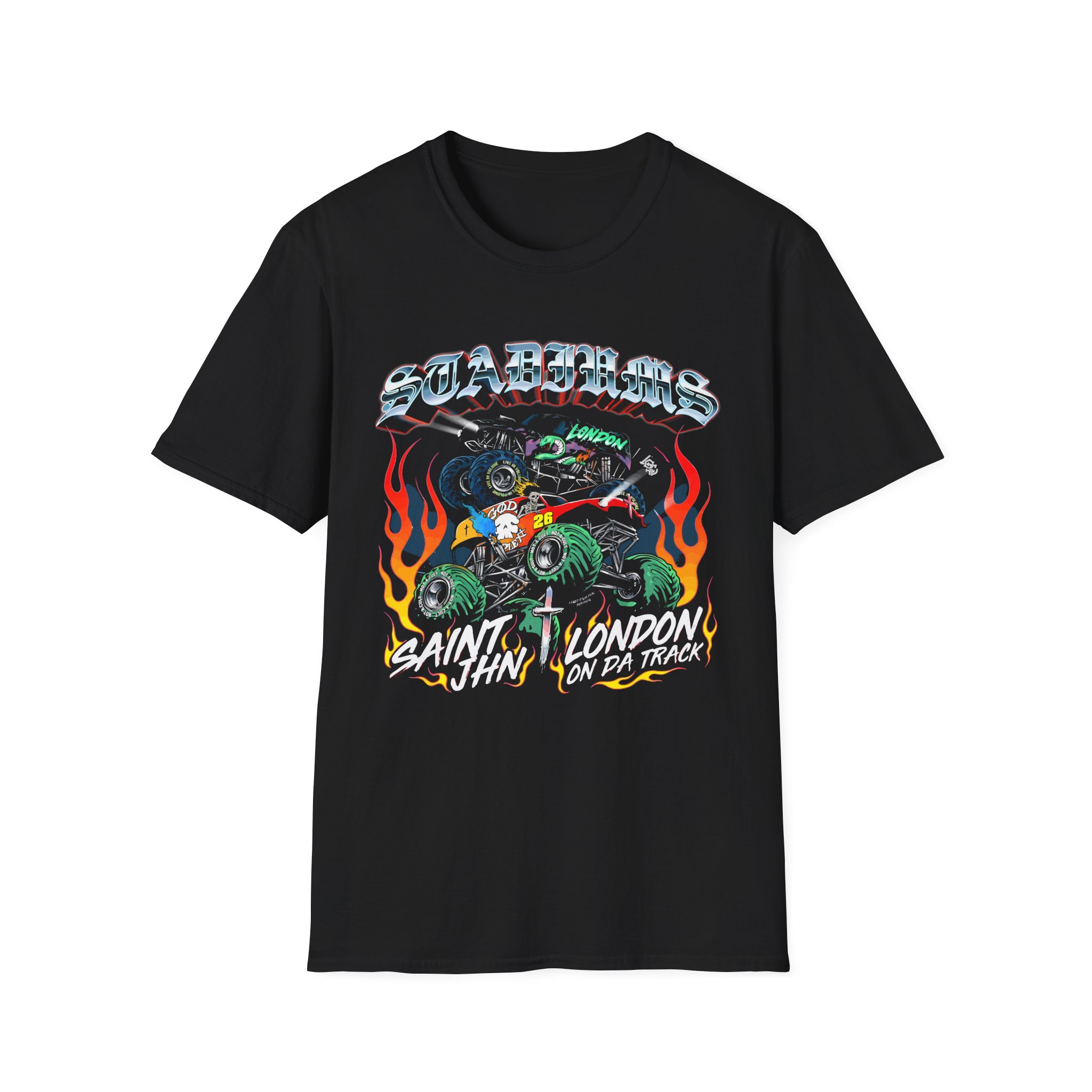 Saint Jhn Stadiums With London on Da Track Unisex Softstyle T-Shirt