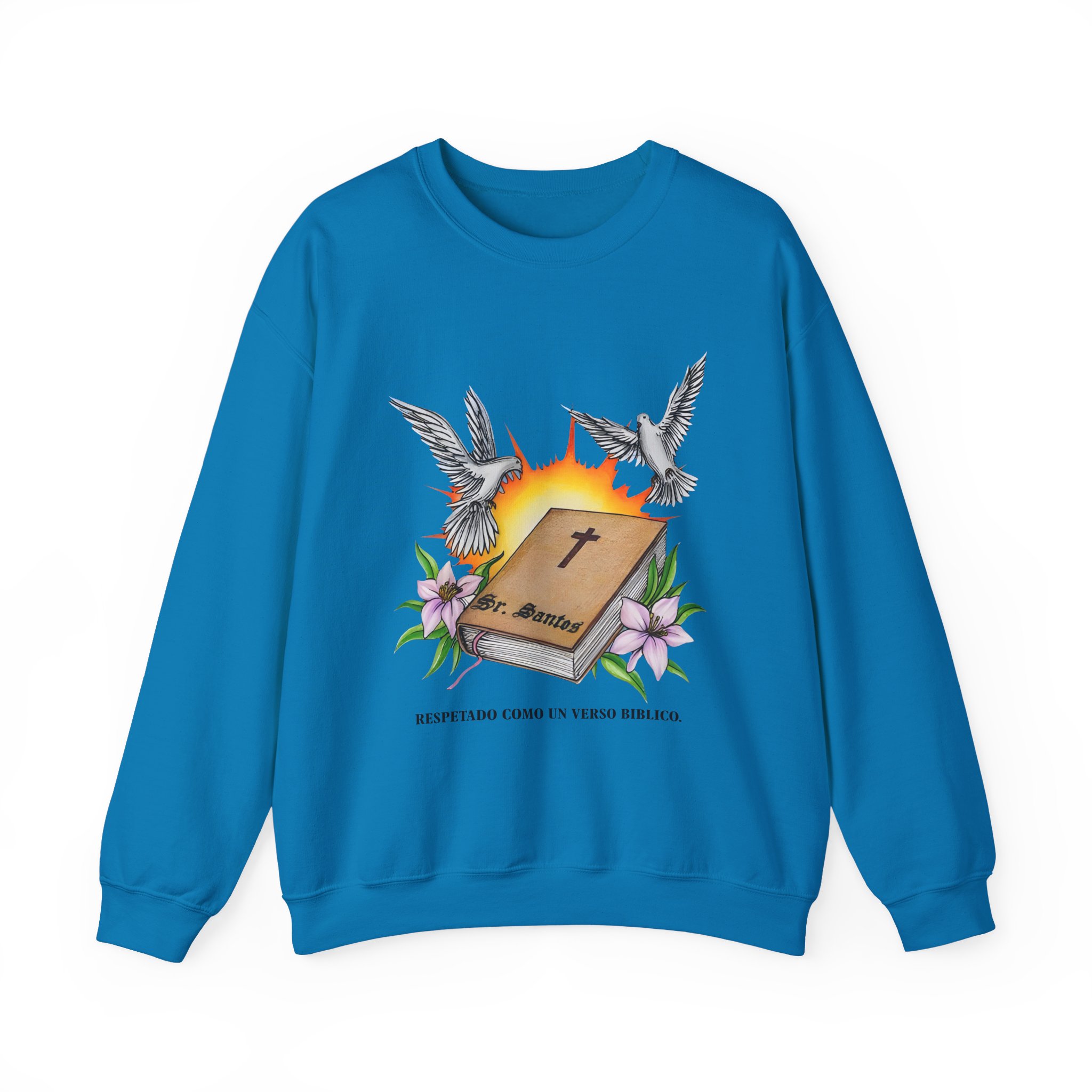 Arcangel Respira Como Un Verso Biblico Unisex Heavy Blendâ„¢ Crewneck Sweatshirt