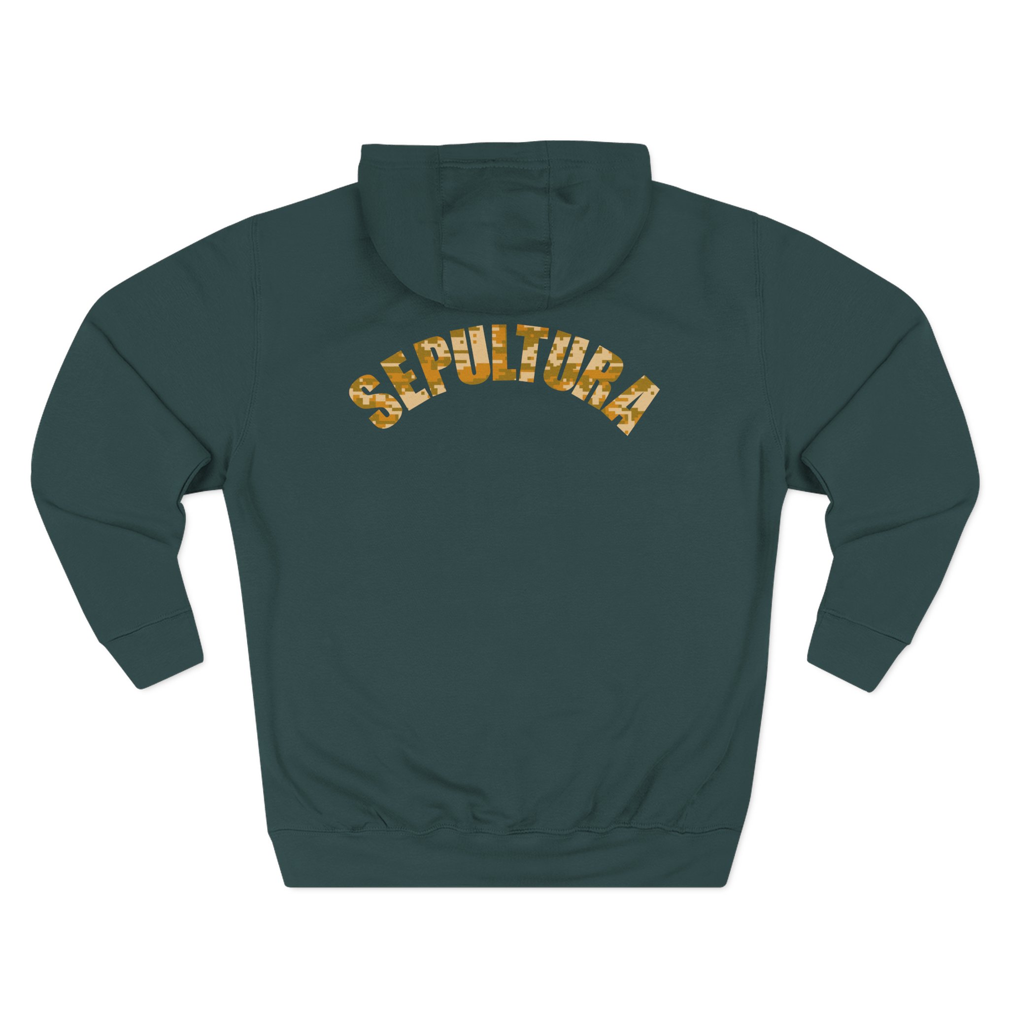Sepultura Desert Camo S Logo Three-Panel Fleece Hoodie