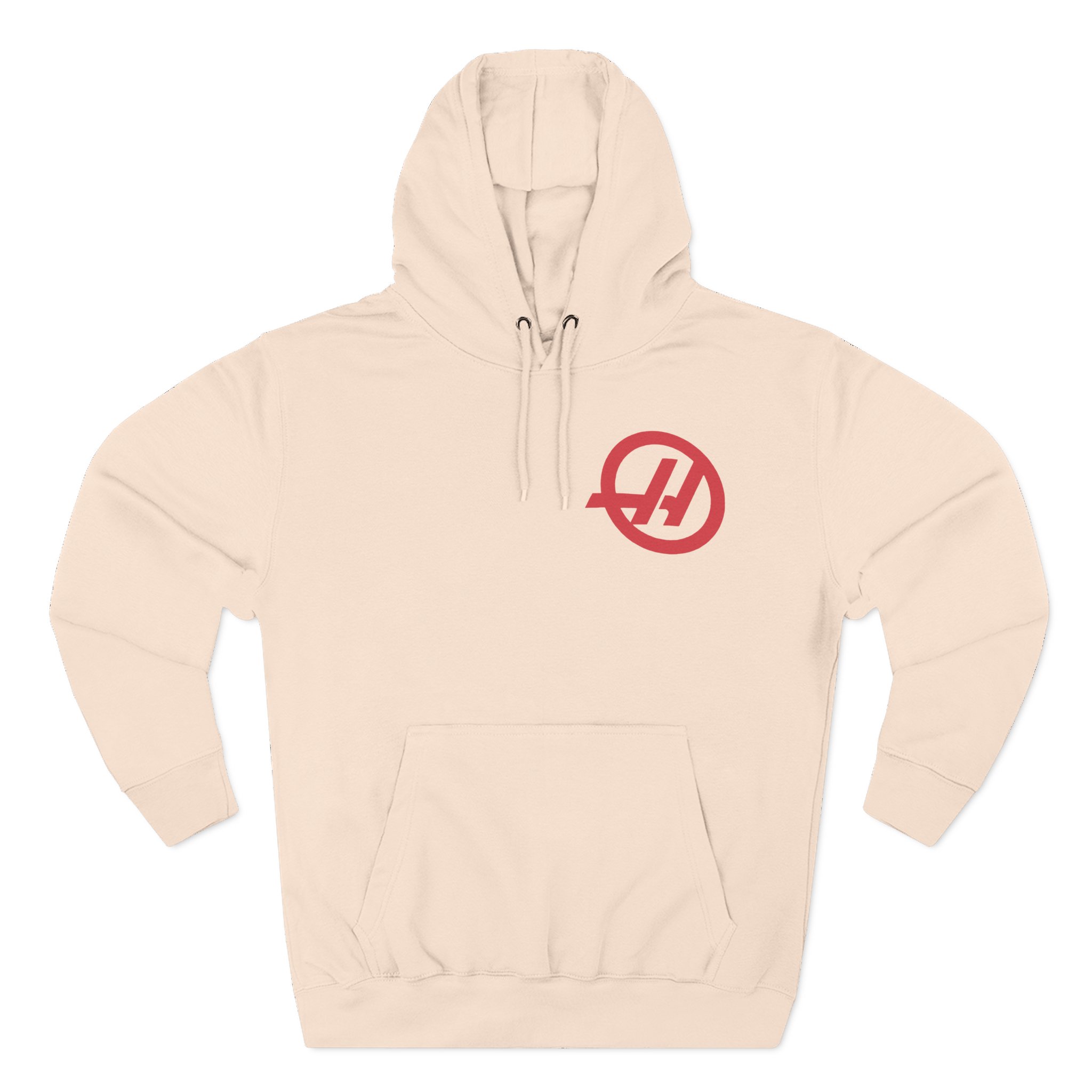Haas F1 Small Logo Three-Panel Fleece Hoodie