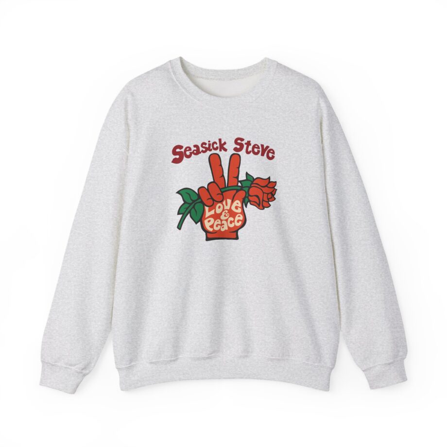 Seasick Steve Love & Peace Unisex Heavy Blend™ Crewneck Sweatshirt