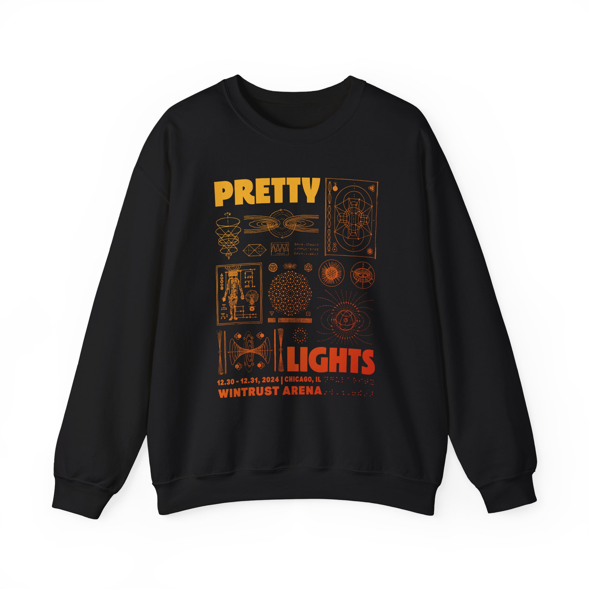 Pretty Lights Lucid Livestream @ Wintrust Arena Unisex Heavy Blendâ„¢ Crewneck Sweatshirt