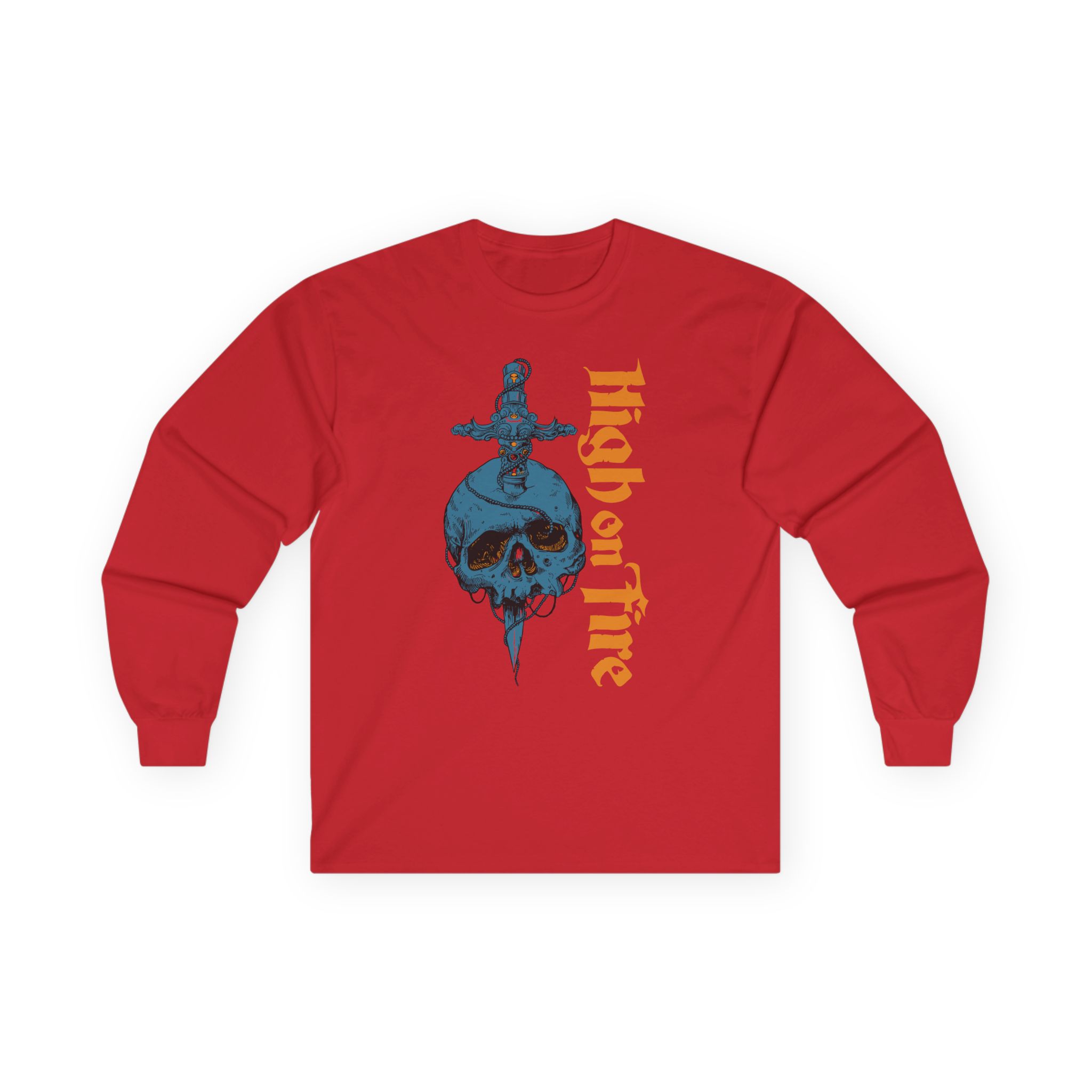 High on Fire Skull Knife Unisex Ultra Cotton Long Sleeve Tee