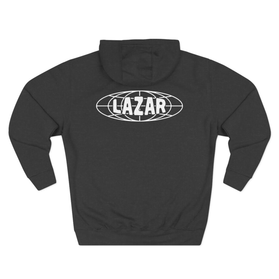 Lazarbeam Globe Indigo Three-Panel Fleece Hoodie