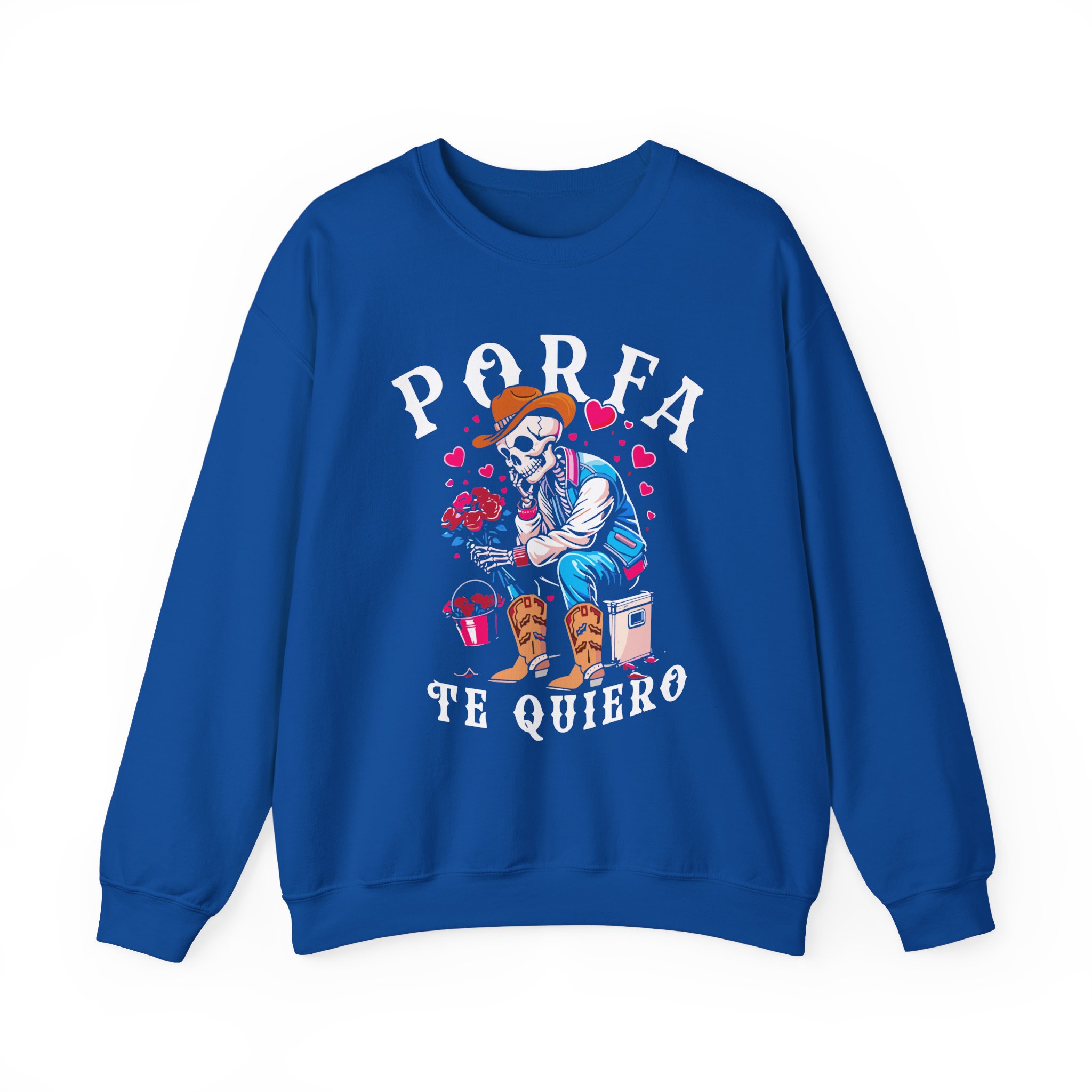 Porfa Skeleton Favor Te Quiero Unisex Heavy Blendâ„¢ Crewneck Sweatshirt