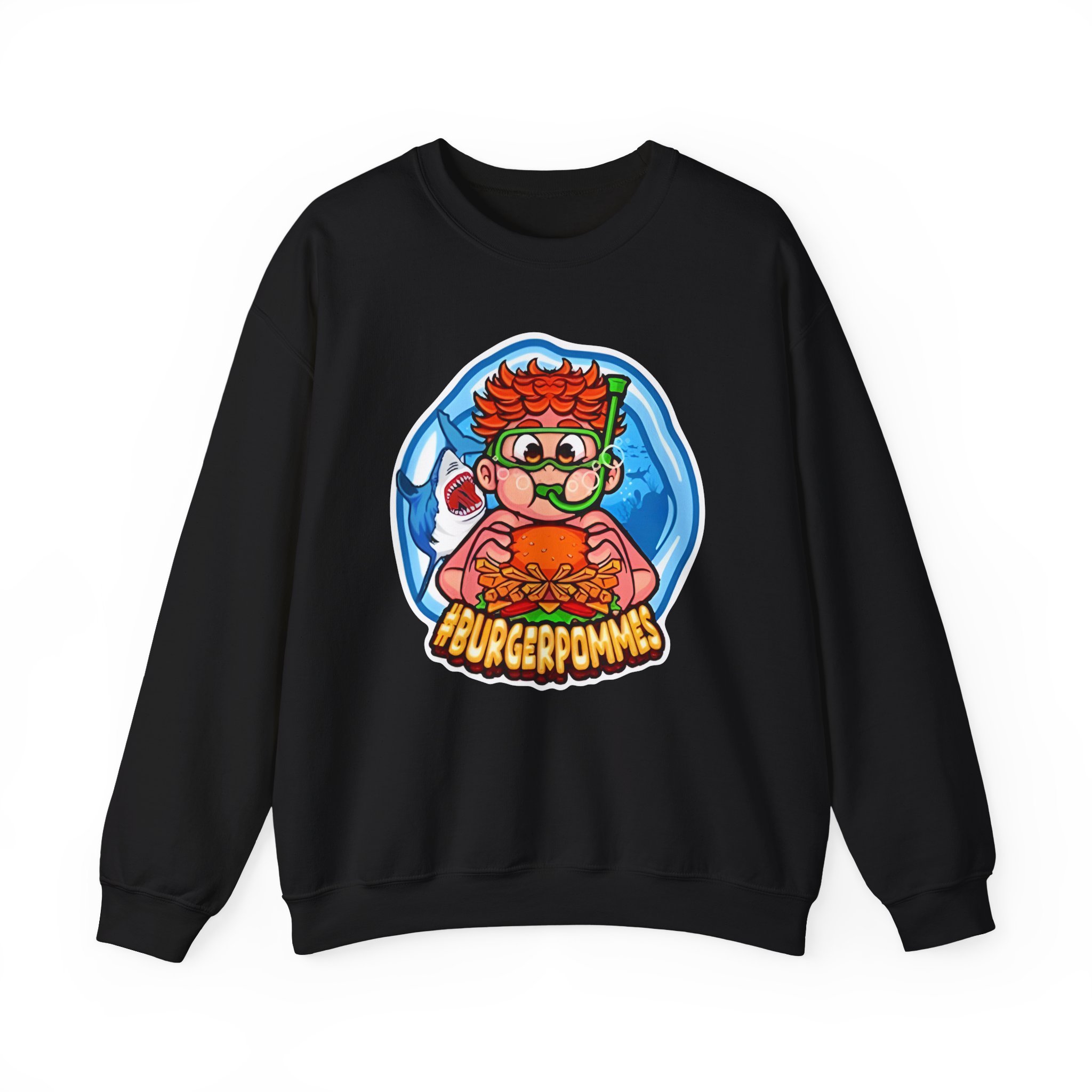 Burger Pommes Unisex Heavy Blendâ„¢ Crewneck Sweatshirt
