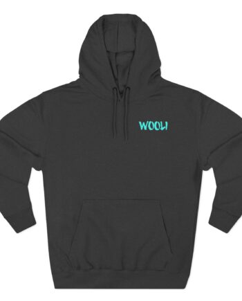 Wooli Teal Three-Panel Fleece Hoodie