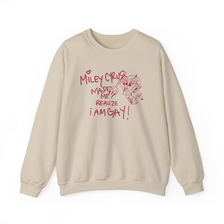 Miley Cyrus Made Me Realize I'm Gay Unisex Heavy Blend™ Crewneck Sweatshirt