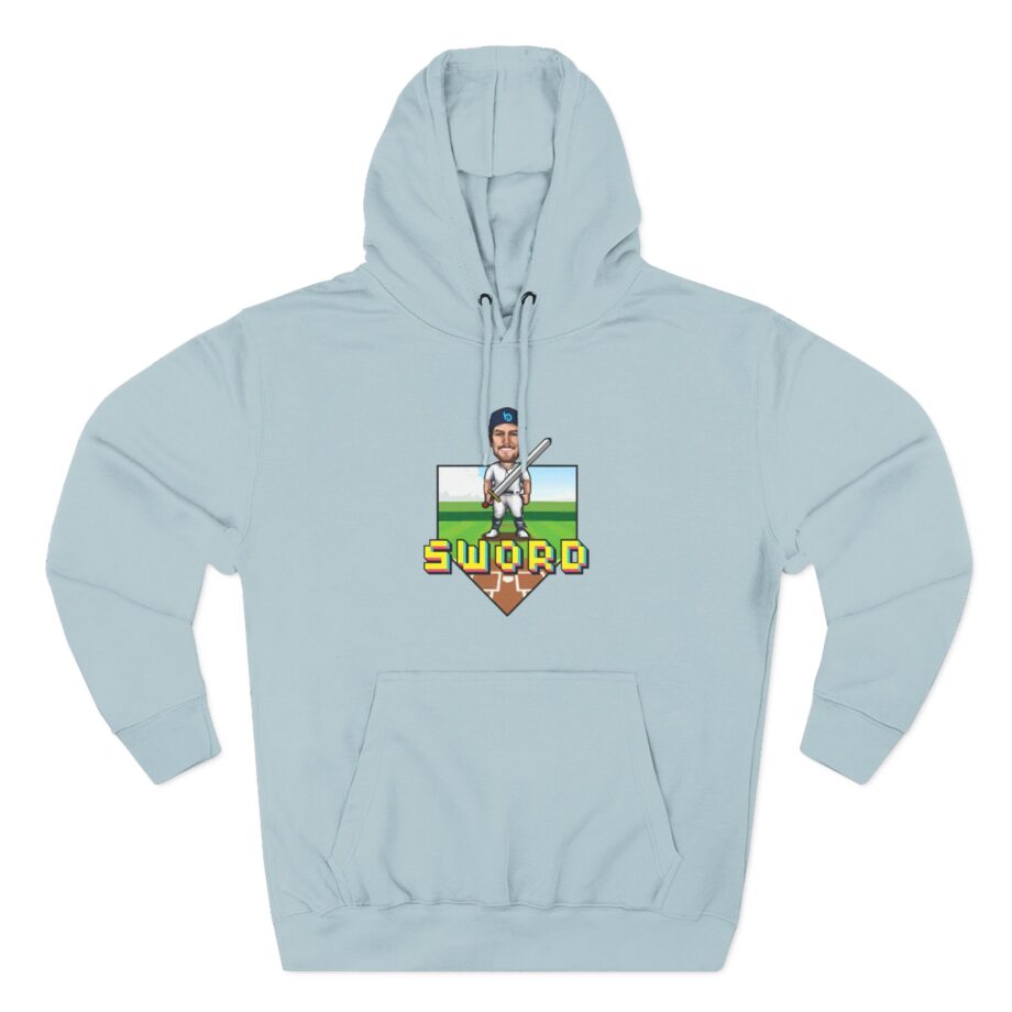 Trevor Bauer Sword Pixel Art Three-Panel Fleece Hoodie