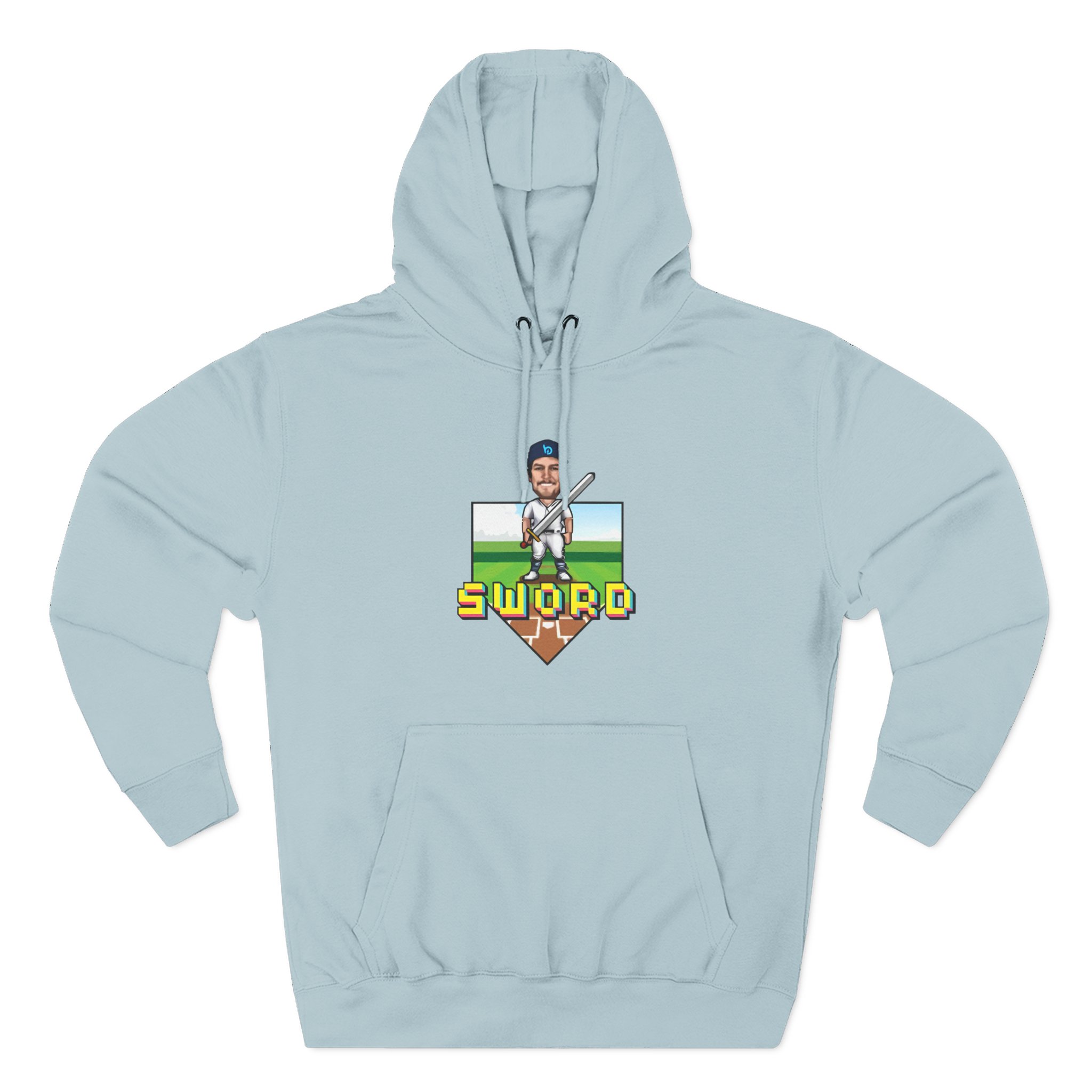 Trevor Bauer Sword Pixel Art Three-Panel Fleece Hoodie