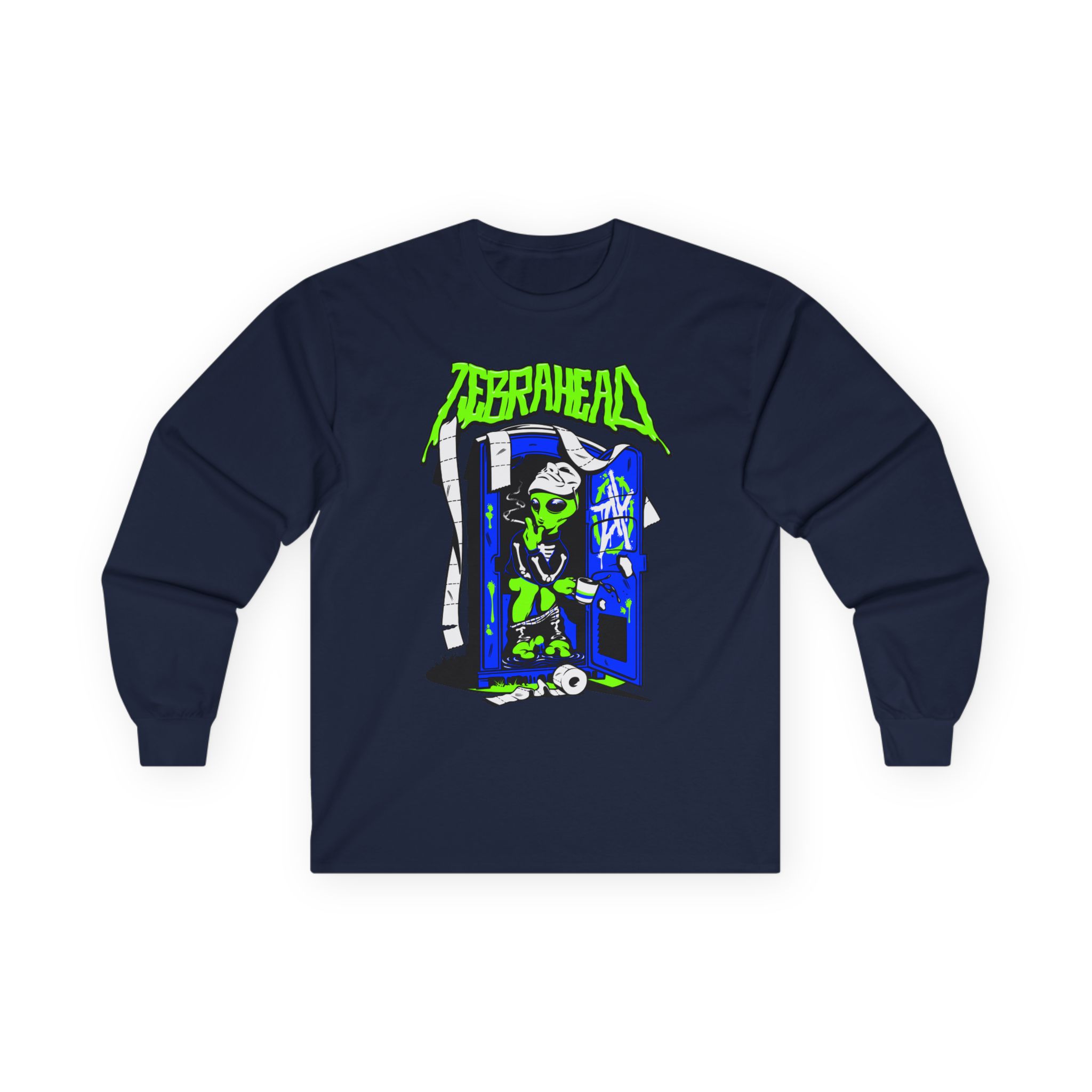 Zebrahead White ZH Coffee break Unisex Ultra Cotton Long Sleeve Tee