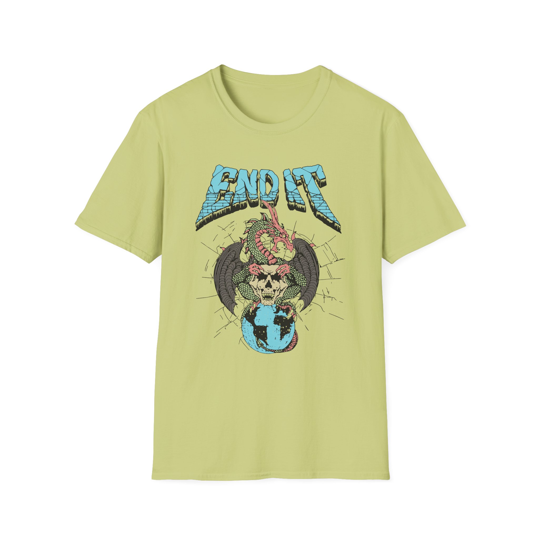 End It Dragon Skull Unisex Softstyle T-Shirt