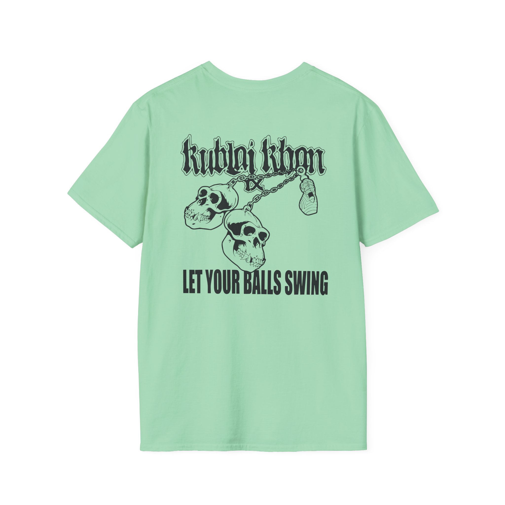 Kublai Khan - Let the Balls Swing Natural Unisex Softstyle T-Shirt