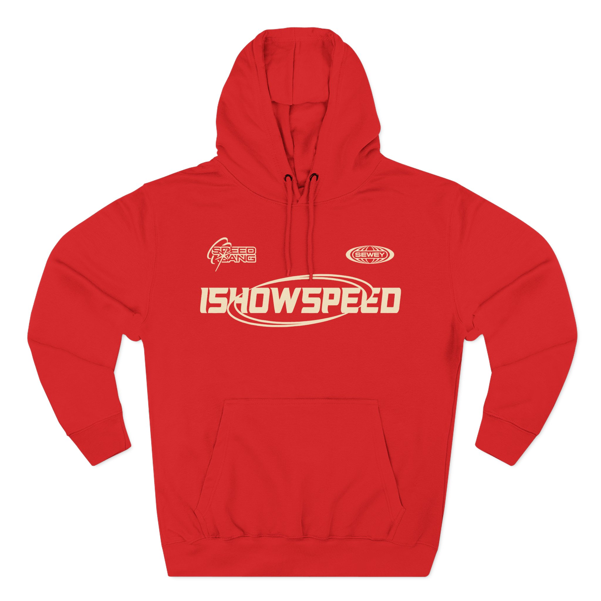 Ishowspeed Racing Royal Three-Panel Fleece Hoodie