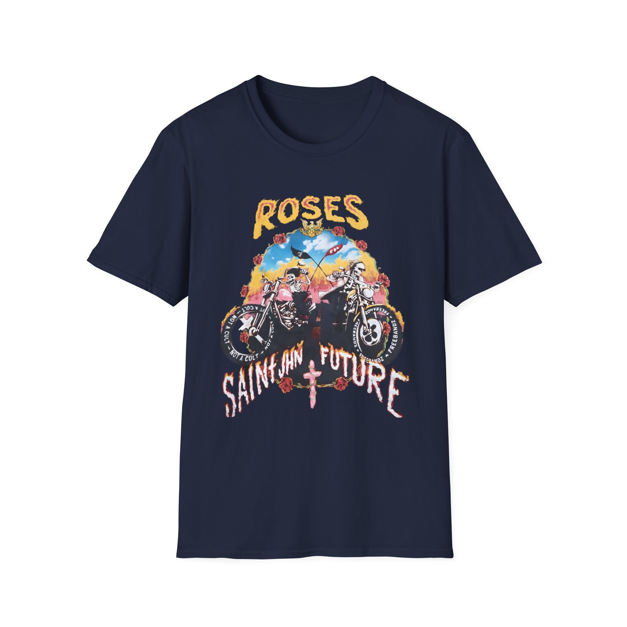 Saint Jhn Not a Cult X Freebandz Roses Unisex Softstyle T-Shirt