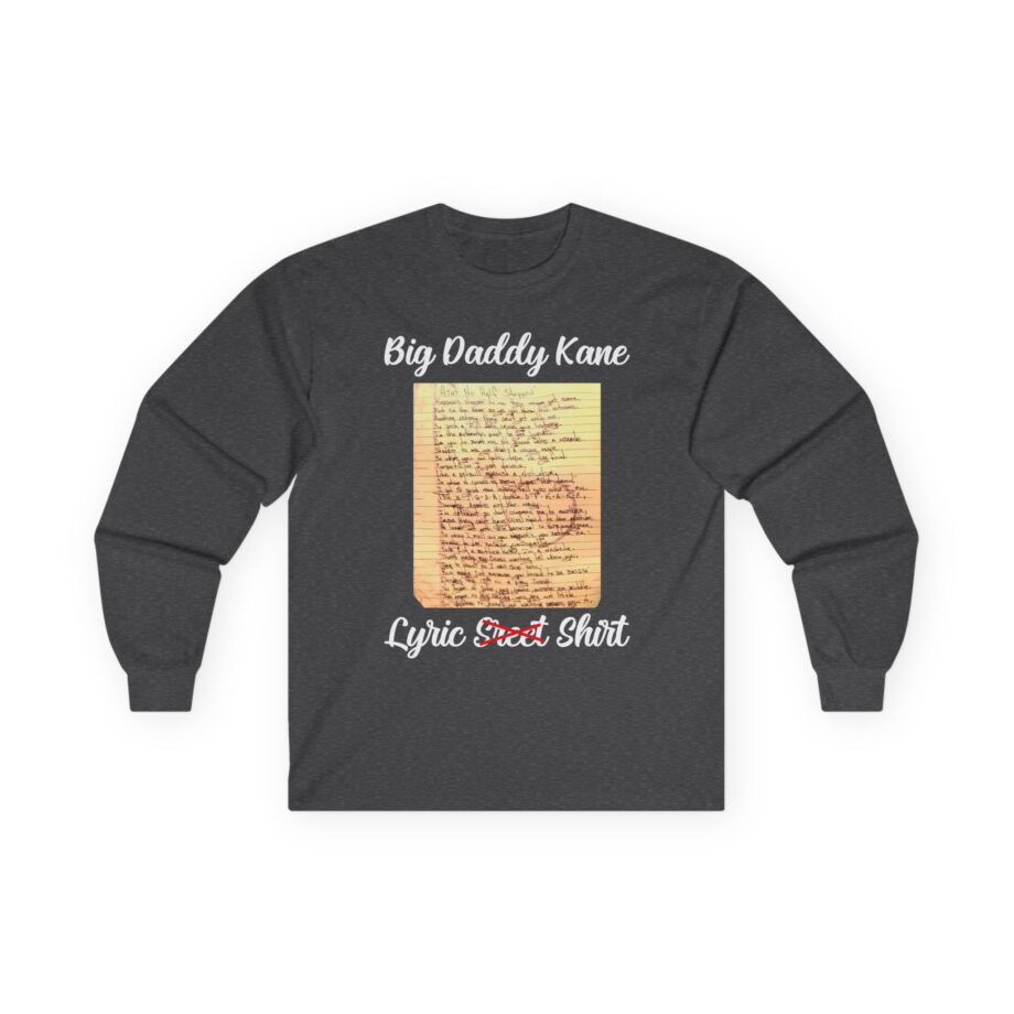 Big Daddy Kane Ain't No Half Steppin Lyric sheet Unisex Ultra Cotton Long Sleeve Tee