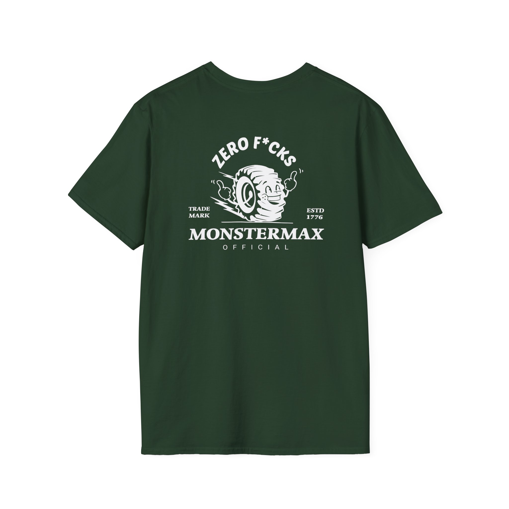 Monstermax Zero Fucks Unisex Softstyle T-Shirt