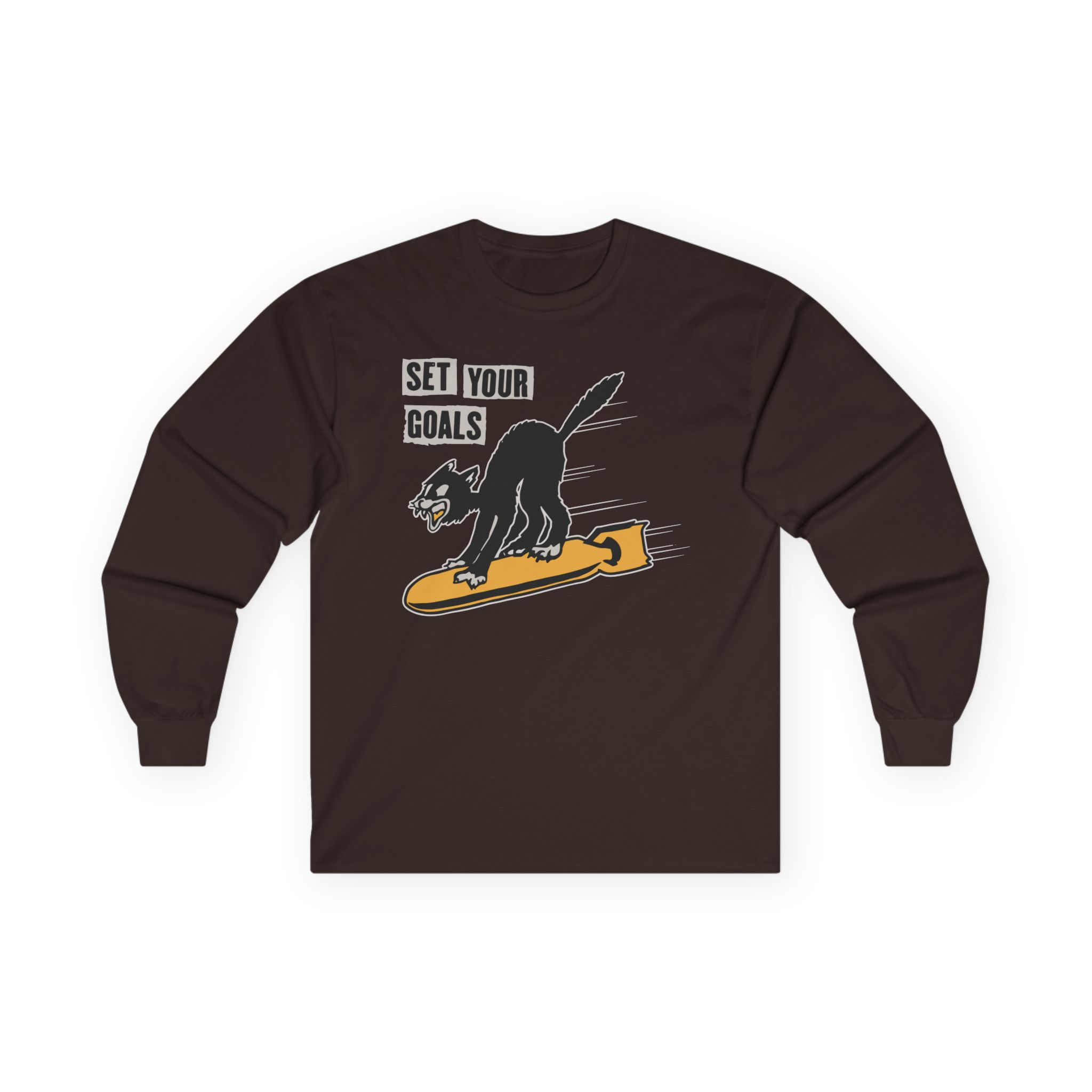 Set Your Goals Bomber Unisex Ultra Cotton Long Sleeve Tee