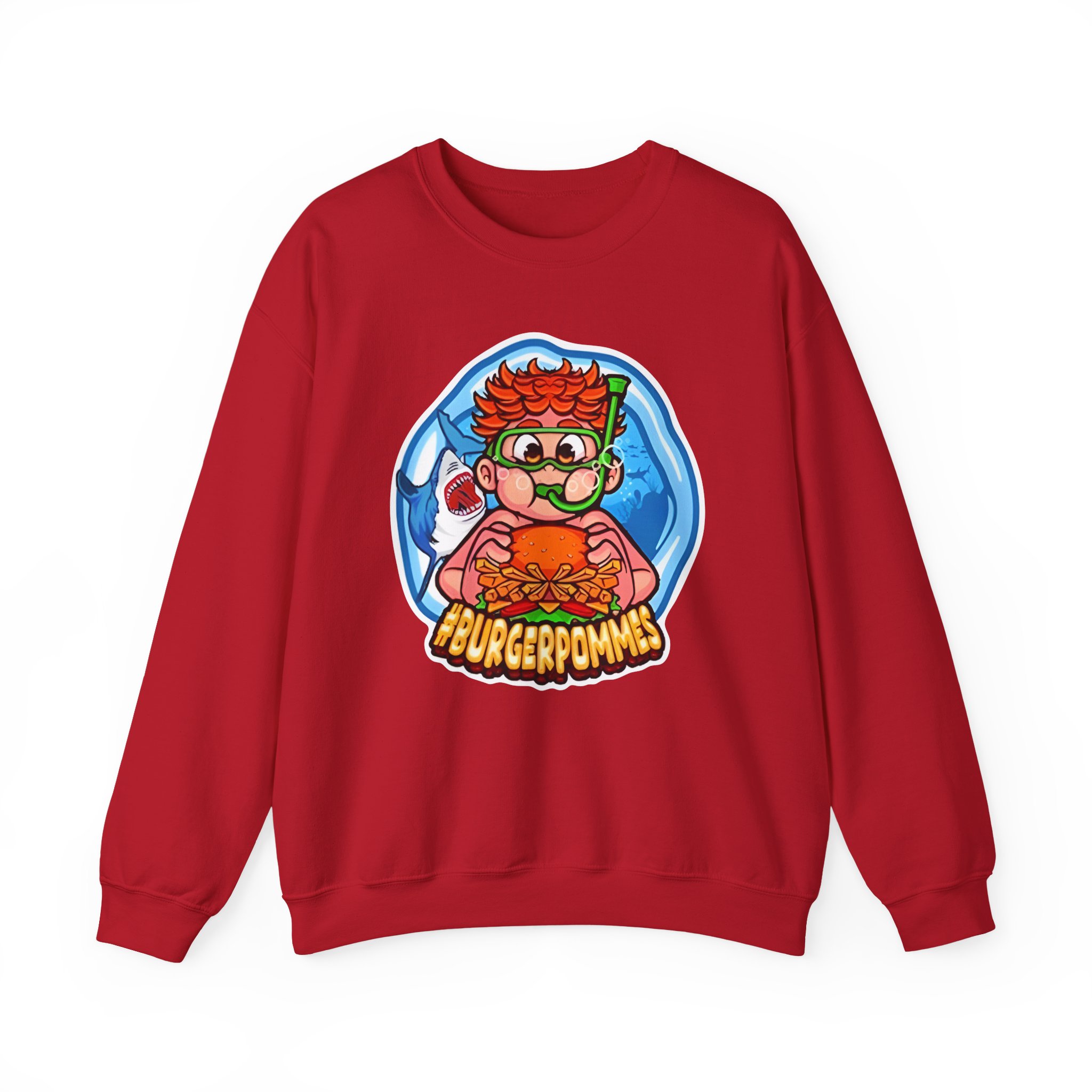 Burger Pommes Unisex Heavy Blendâ„¢ Crewneck Sweatshirt