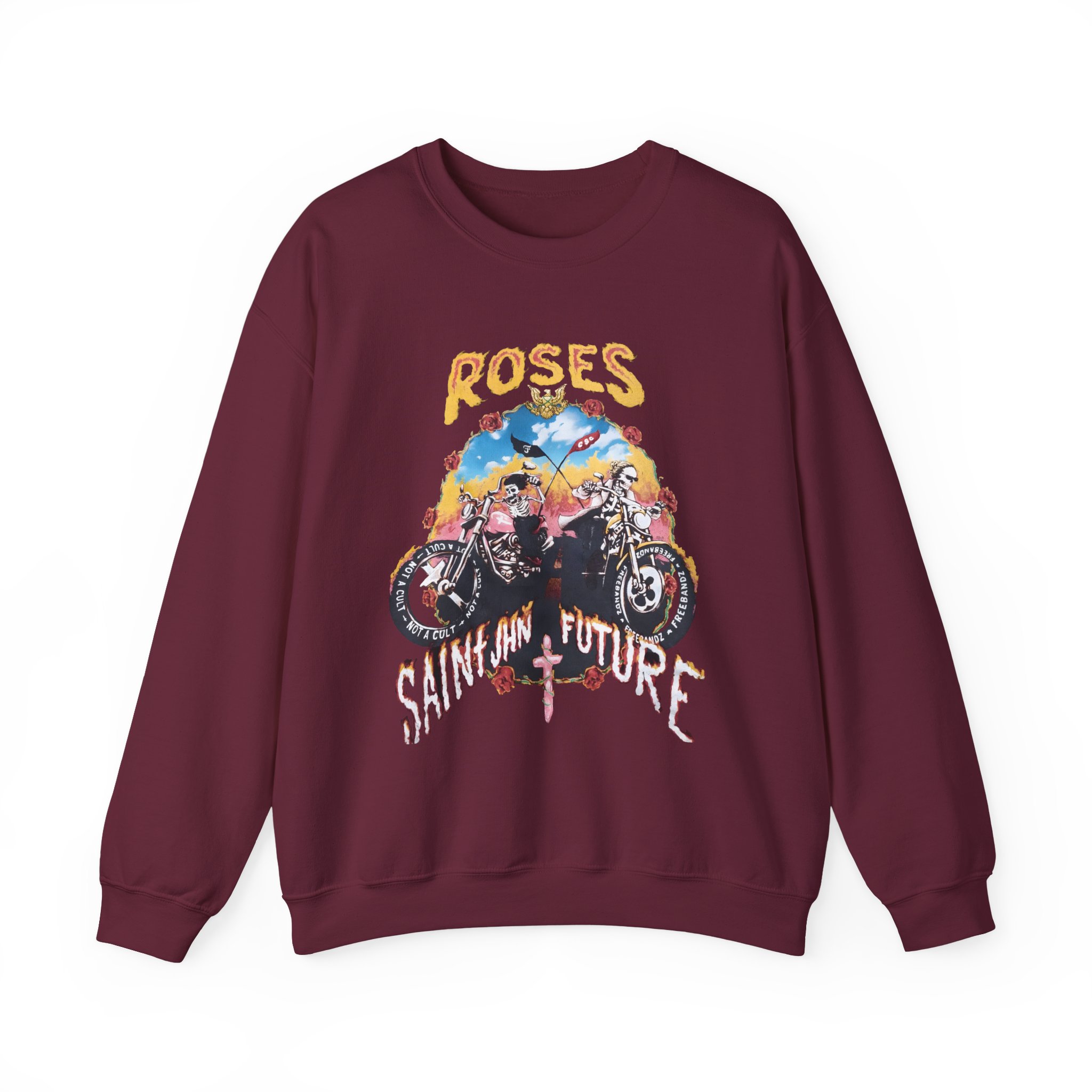 Saint Jhn Not a Cult X Freebandz Roses Unisex Heavy Blendâ„¢ Crewneck Sweatshirt