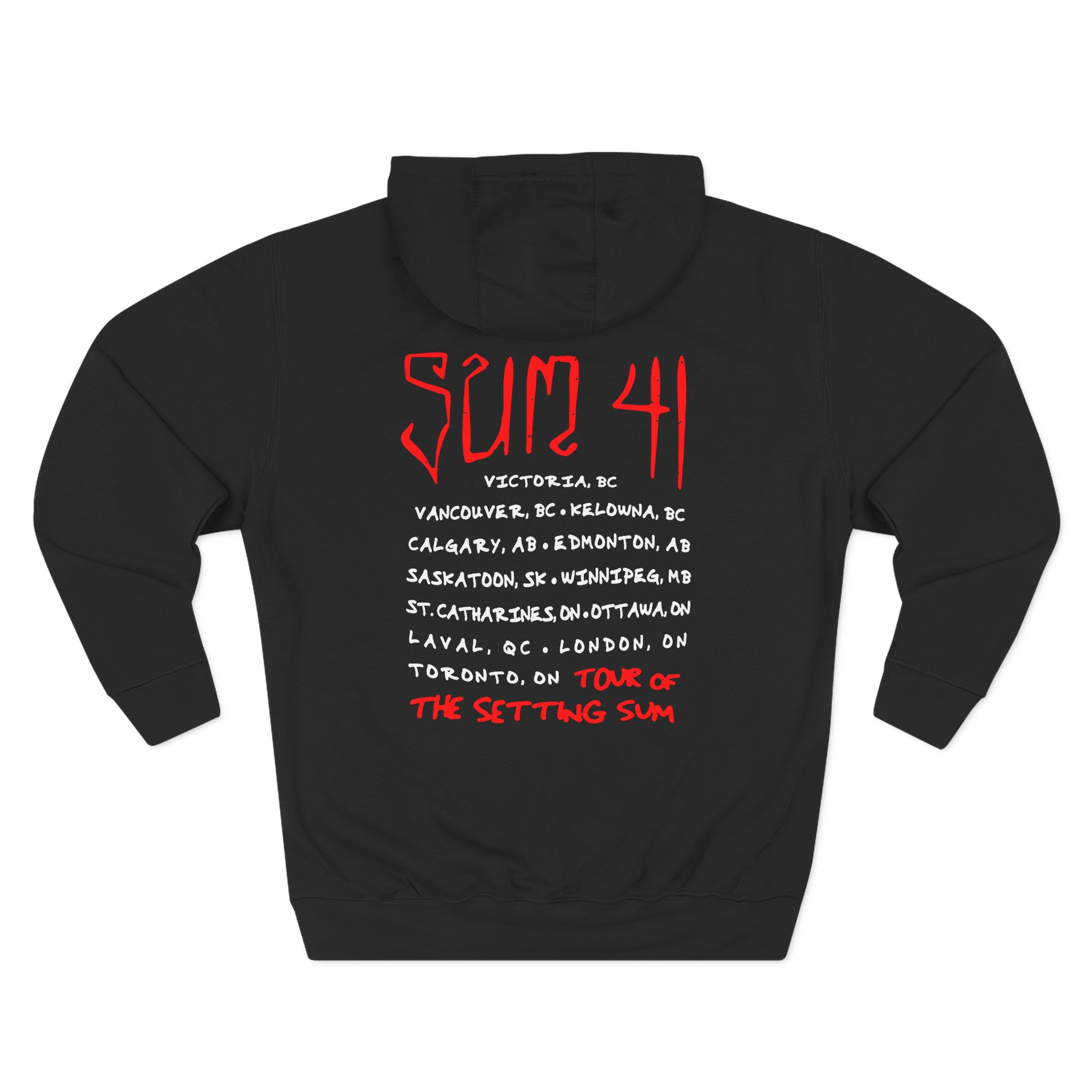 Sum 41 Skull Sketch Tour Three-Panel Fleece Hoodie
